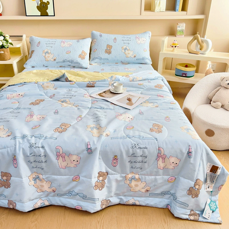 Summer cotton summer duvet, set for elementary school students, 4 piece set