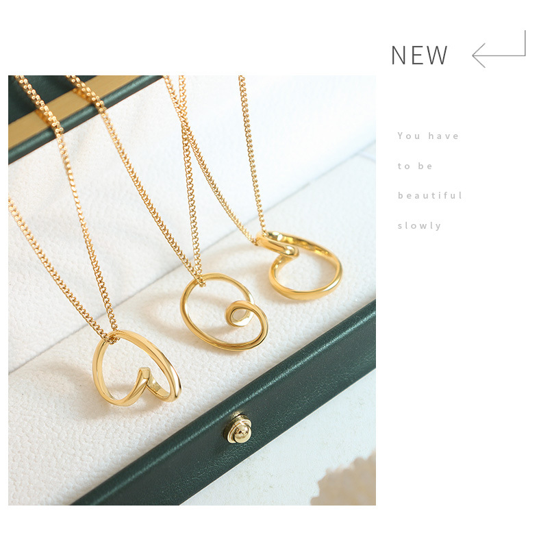 Fashion Heart Shape Titanium Steel Plating Pendant Necklace 1 Piece