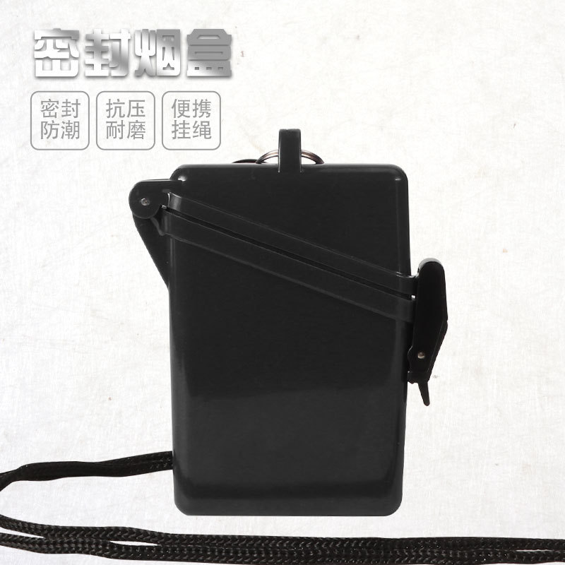 플라스틱 방수 담배 상자 경사 매달려 - 검정색