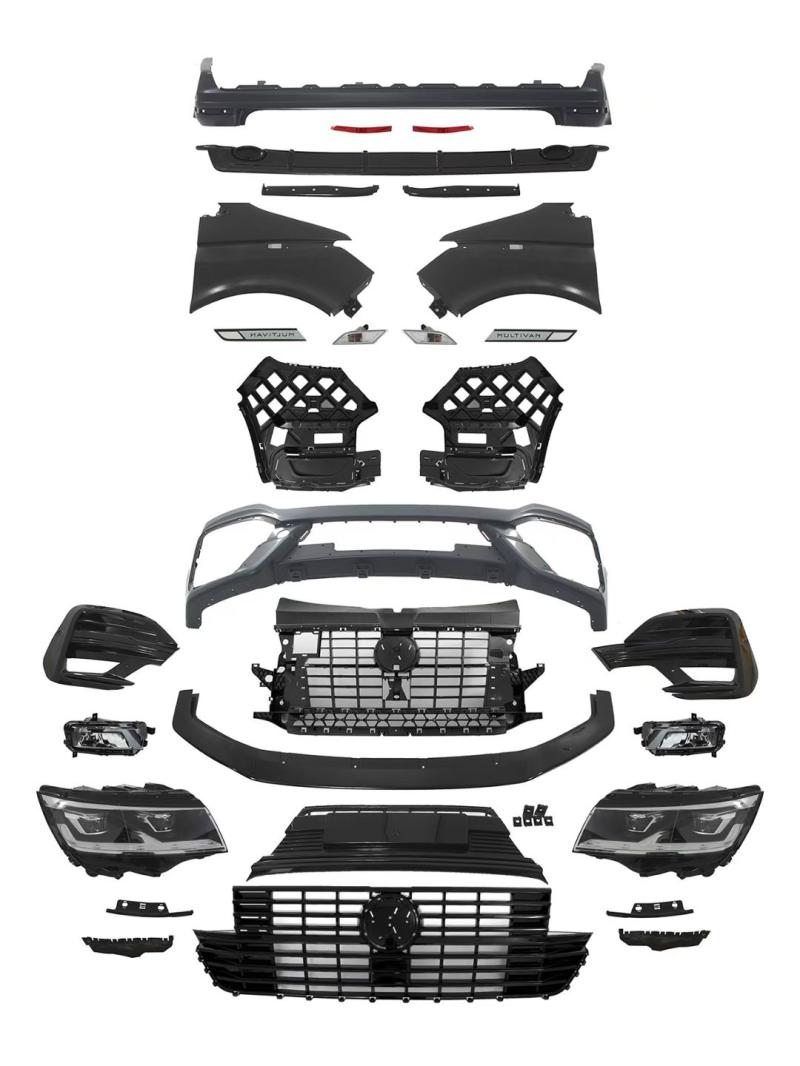 Suitable for Volkswagen Caravelle Multivan T6 T6.1 Abt Overseas R Version Wide Body Kit Front Lip Rear Lip Side Skirts