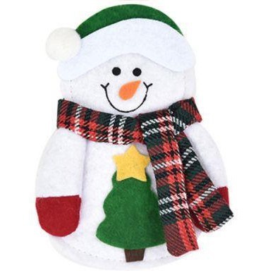 Decoración navideña Navidad creativa decoración de mesa navideña conjunto de vajilla navideña muñeco de nieve cuchillo y tenedor conjunto