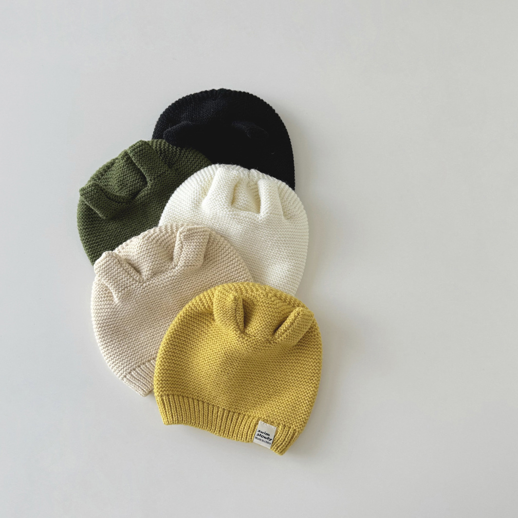 children's demi-season brand cute keep warm knitted woolen hat