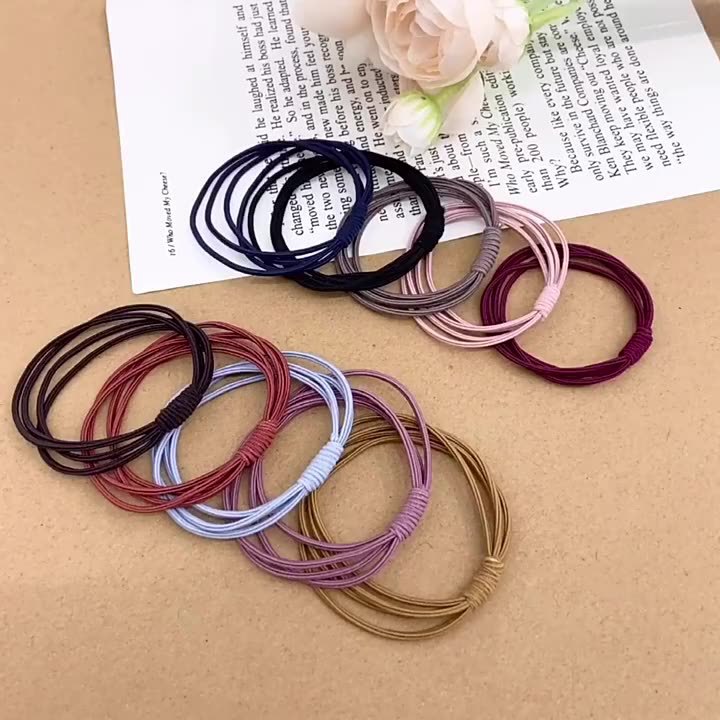 Elastic base hair rope