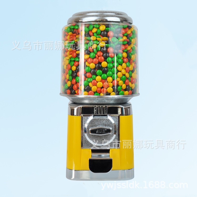 Máquina de pinball de un dólar, máquina de caramelo, mini torcedor de huevos, máquina de frijoles de chocolate M & M