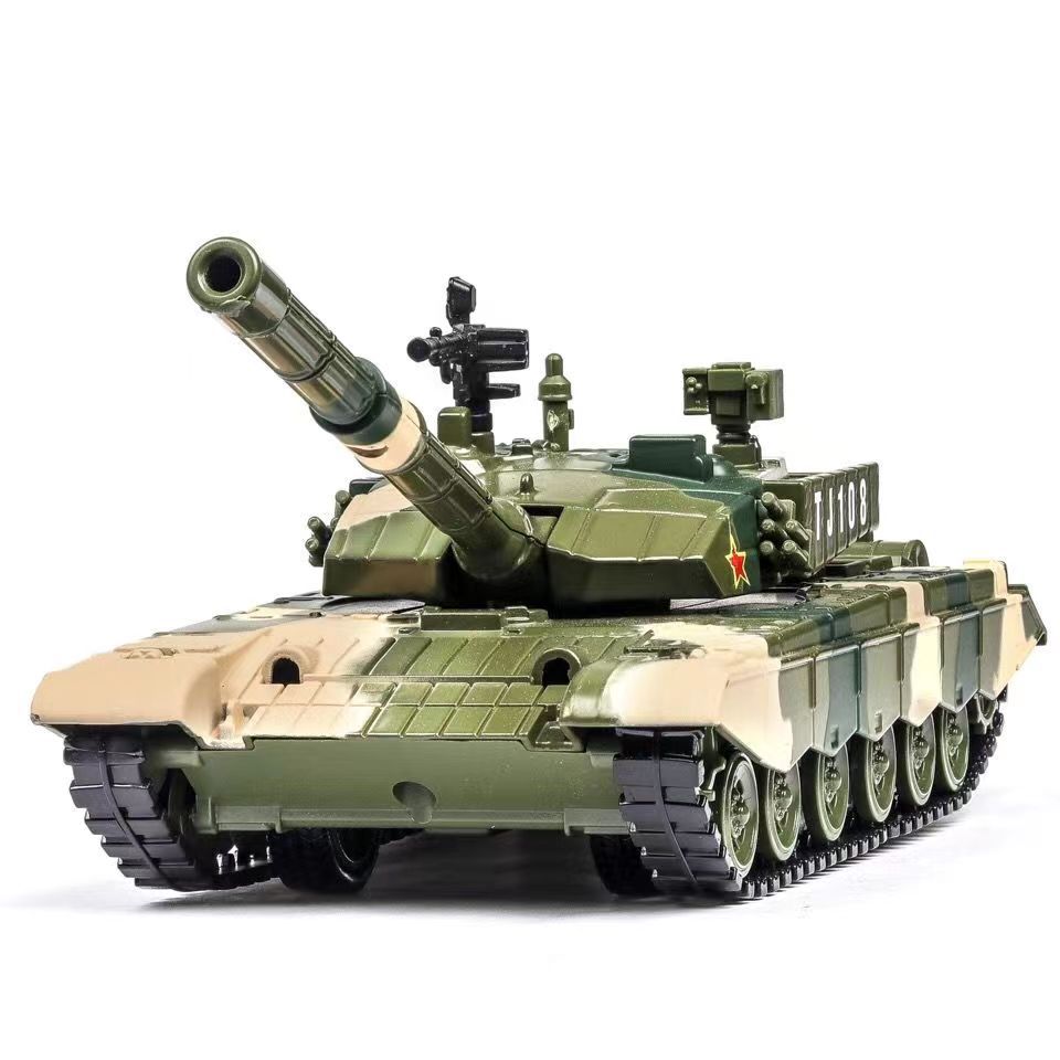 Classic Leopard2/Tiger Tank Alloy Military Model With Sound And Light Children's Toy Birthday Gift Desktop Ornament