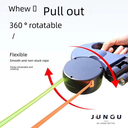 Pet Dual-Head Retractable Leash, Automatic Extension Leash for Medium to Large Dogs, Dual-Head Walking Rope, Anti-Explosion Dog Chain