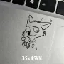 定制卡通金属狐狸贴纸