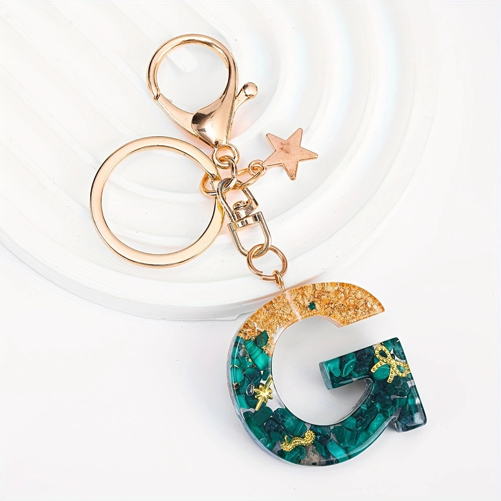 30g Weight Lobster Trigger Clasp Closure Clasp Closure Type Keychain Classification Daily Occasion Resin Material Letter, Star Pattern Women's Gender Marine Style, Sweet Style Marine Style Sweet Letter Star Resin Women's Lobster Trigger Clasp Closure Keychain 6