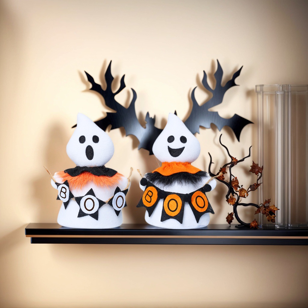 Nuevos productos transfronterizos Halloween fantasma blanco muñeca sin cara muñeca gnomo decoración decoración Rudolph goblin muñeca