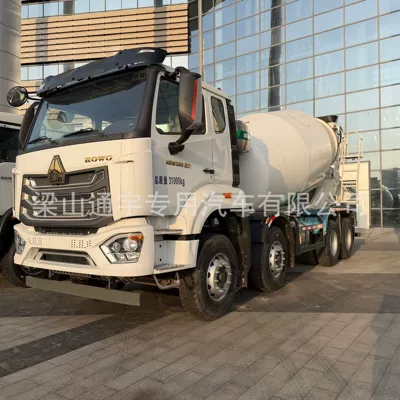 Sinotruk HOWO cement mixer truck, concrete mixer truck, 12-cubic-meter, 14-cubic-meter mixing tank truck, tow truck (Betonqarışdıran maşınlar)