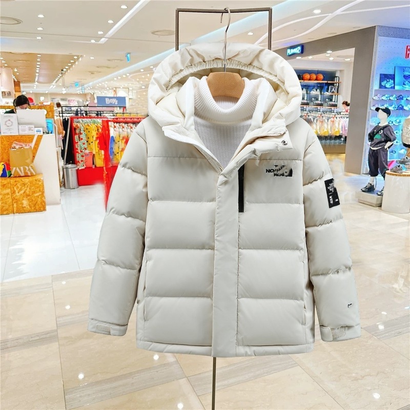 2025冬季男女中大儿童学院风连帽防风保暖羽绒服外套亲子装潮|undefined