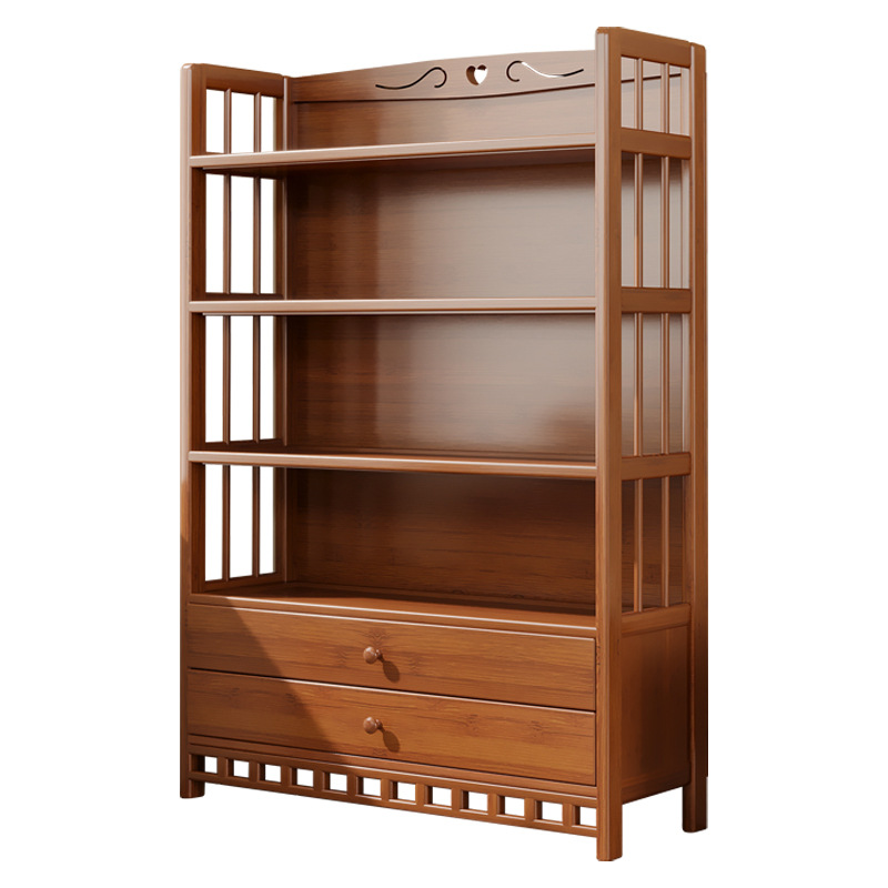 Estantería simple, piso, sala de estar doméstica simple, gabinete de libros pequeño de varios pisos, estante de almacenamiento económico contra la pared