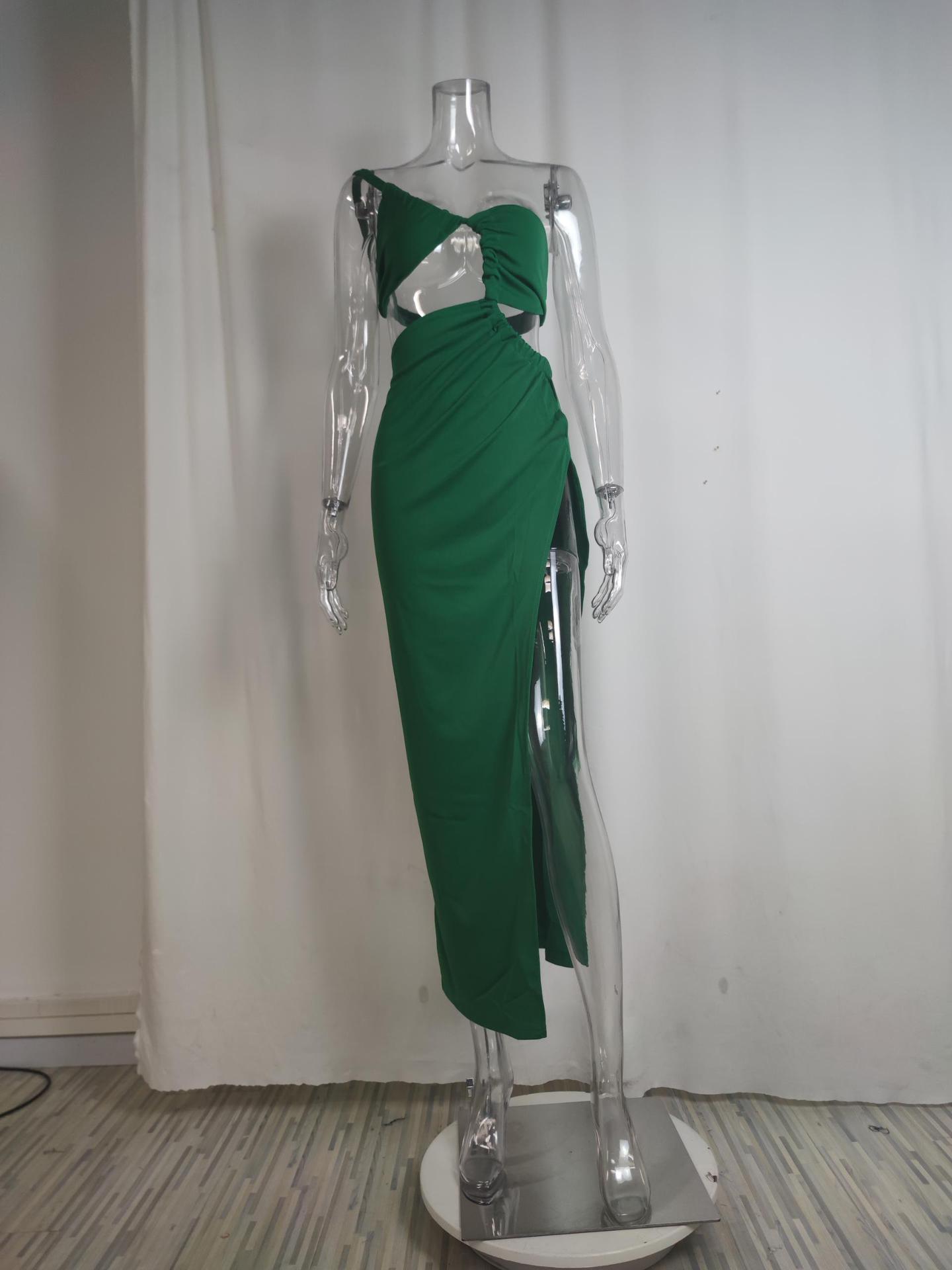 Wholesale Sexy Backless Solid Color Masquerade Collarless Sleeveless Sheath Dress display picture 10