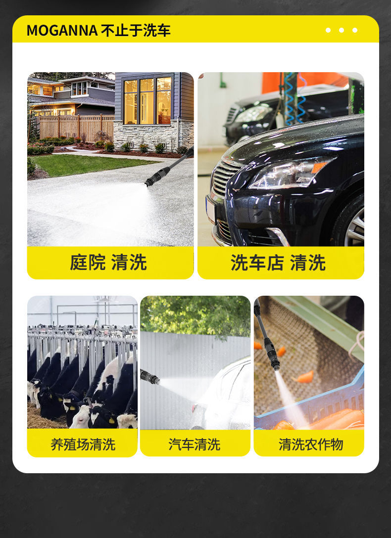 【Upgraded Brushless】Car Washing Machine High-Pressure Water Gun for Home Use 220V High-Power Car Cleaning Tool Floor Cleaning Machine