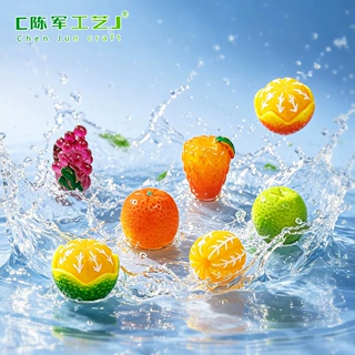 微景观仿真小水果橘子 DIY装饰品盲发绳夹袋配件汽车载迷你小摆件