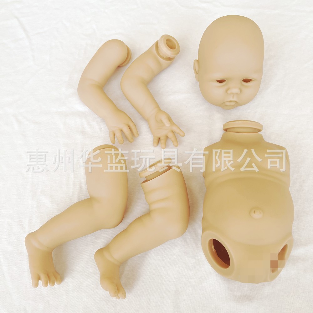 다시 태어난 인형 키트 전체 접착제 금형 재생 인형 흰색 배아 수제 DIY 금형