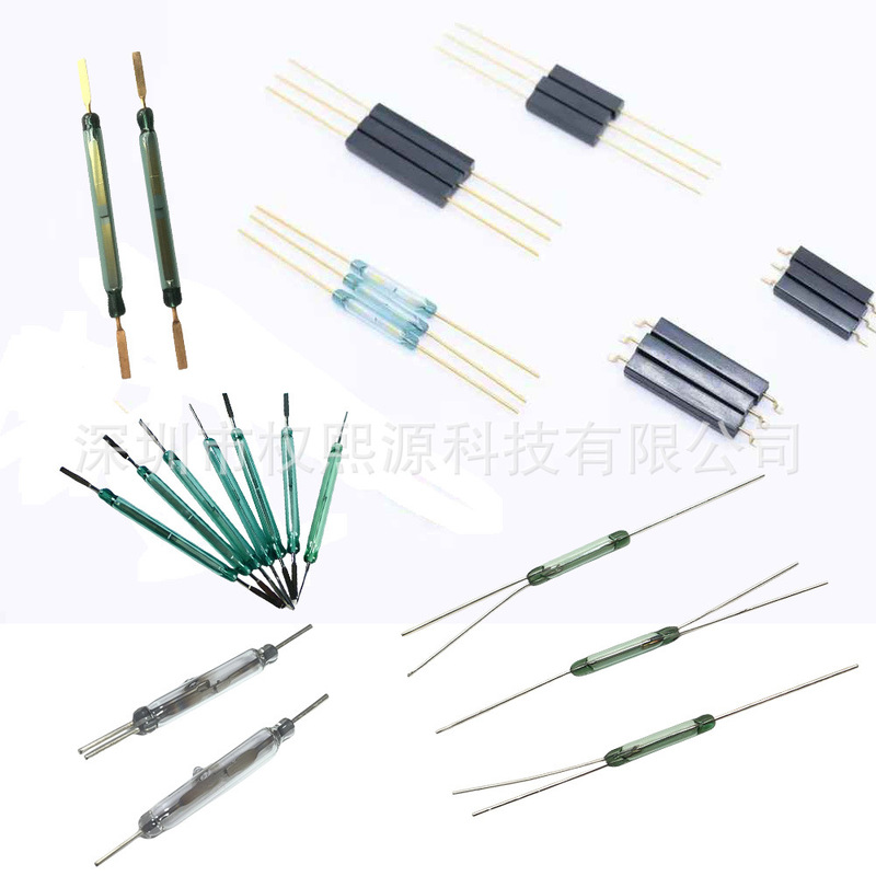 高品质28mm干簧管 绿管白管金脚银脚磁性开关磁控管干簧管|undefined