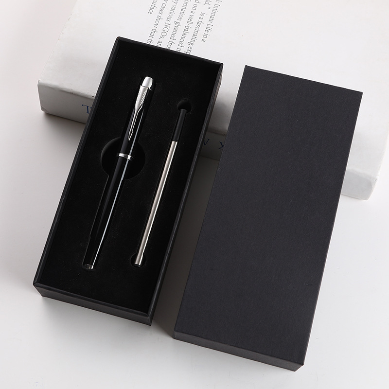 Juego de alta calidad rojo regalos de negocios metal bolígrafo de firma bolígrafo personalizado logotipo publicitario bolígrafo neutro