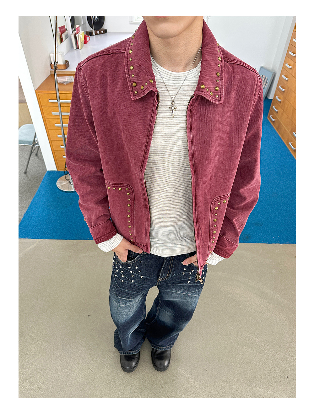 MADEEXTREME Rivet Washed Barn Jacket