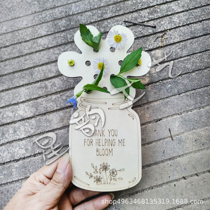 メーカー直販木製花棚母の日プレゼント屋外で自然の花の葉の生け花板を探索する|undefined