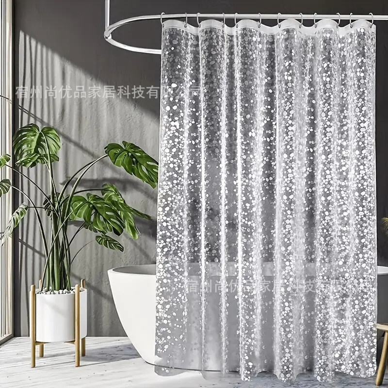 国境を越えたアマゾン透明3dシャワーカーテンPEVA防水防かびトイレシャワーカーテン多花型カーテンはラベルを付けることができる|undefined