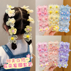 かわいい花の頭の花の甘い気質の頭飾りの女の子は髪の毛の桜のカラーのゴムのヘアピンの子供の髪飾りを結びます。