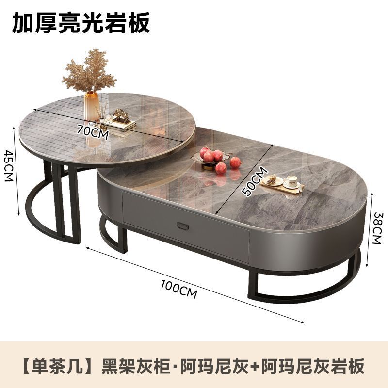 블랙 프레임 그레이 캐비닛 + 아르마니 그레이 더블 슬레이트