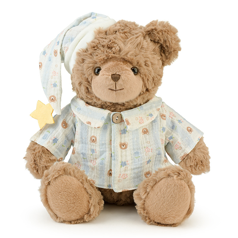 Mia transfronteriza oso muñeca juguete de peluche lindo compañero pacificador muñeca pijama oso muñeca creativa para dar a las chicas