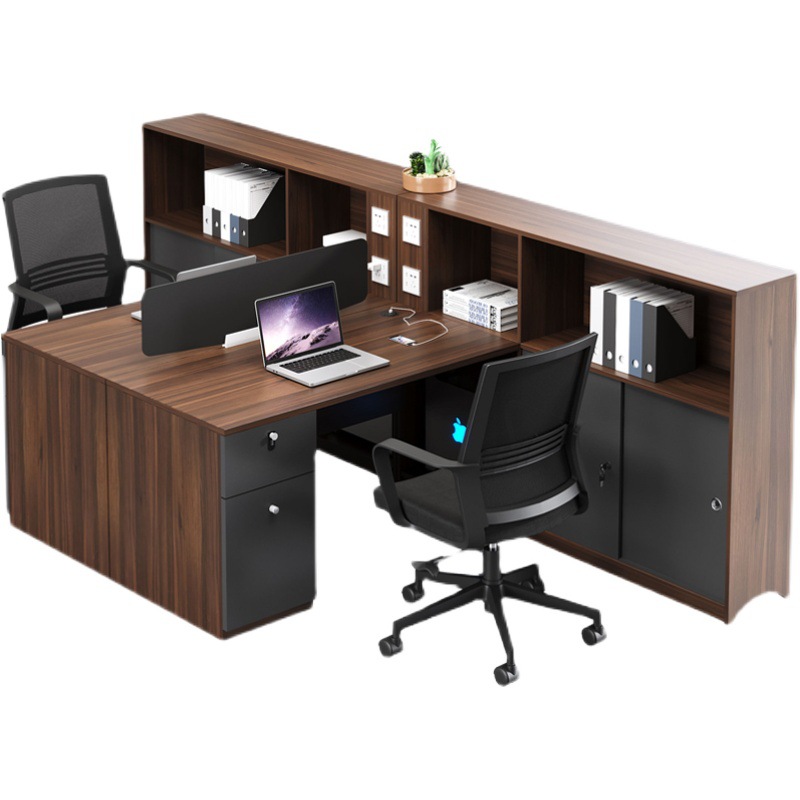Personal Escritorio de oficina y silla combinación simple moderno personal de oficina titular de la tarjeta Pantalla Solo asiento doble Escritorio financiero
