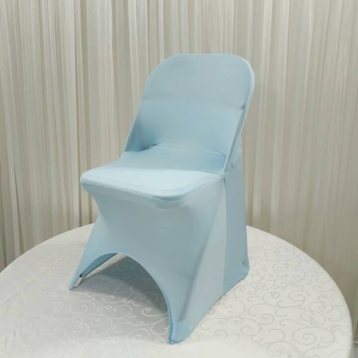 Foreign trade thickened elastic folding chair cover, hotel wedding one-piece chair cover, outdoor wedding elastic chair cover