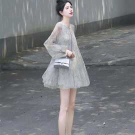 绝美奶fufu网纱国风漂亮气质连衣裙超好看小清新夏装仙女裙子