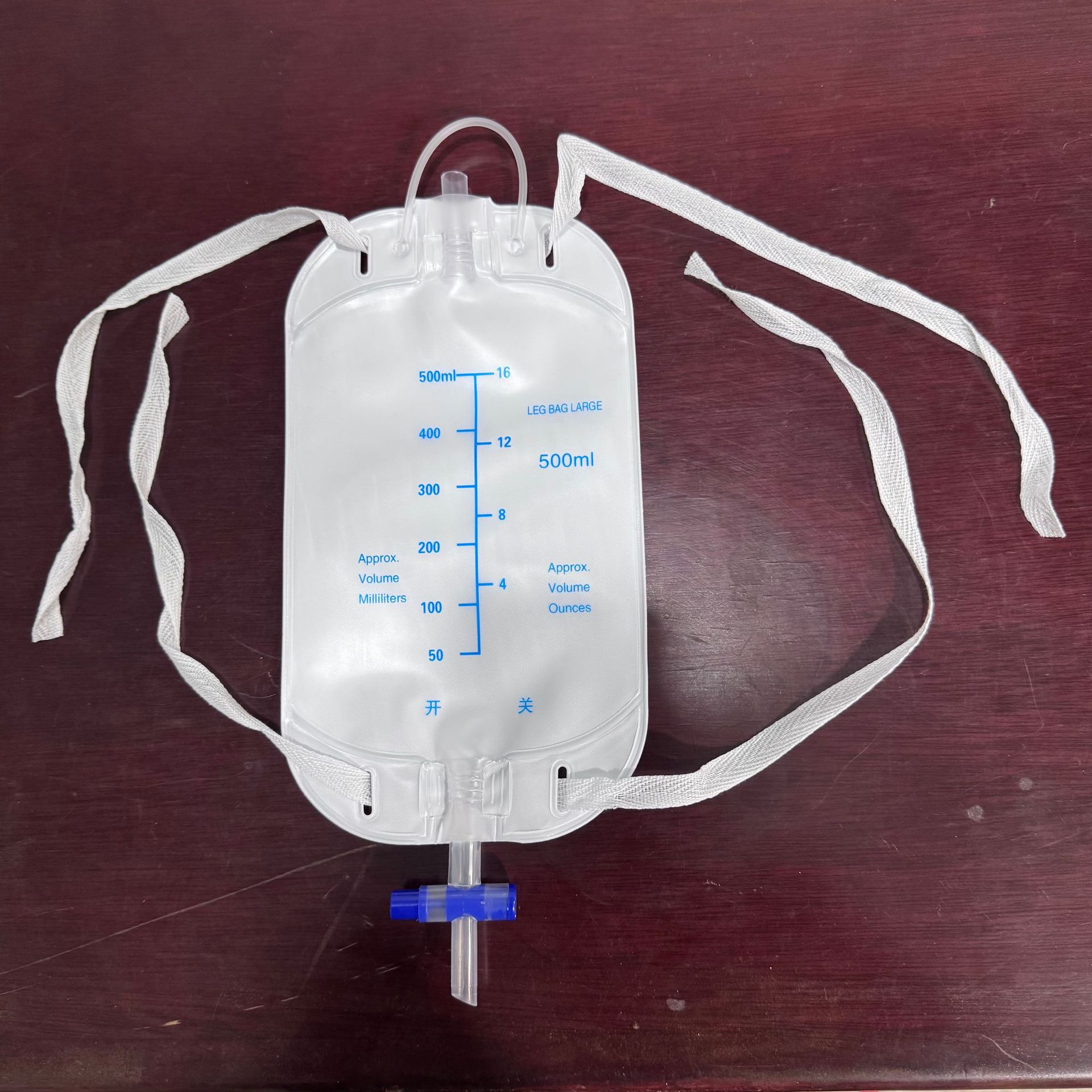 Leg strap bag for urine collection device for urination and defecation, ostomy bag, drainage bag for preventing backflow, small urine collection bag