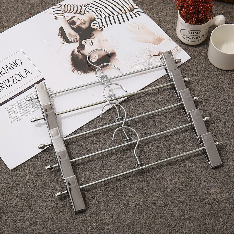 Rust steel trouser clip movable adjustment household trouser clip stainless steel pants double clip 2 yuan store department store wholesale