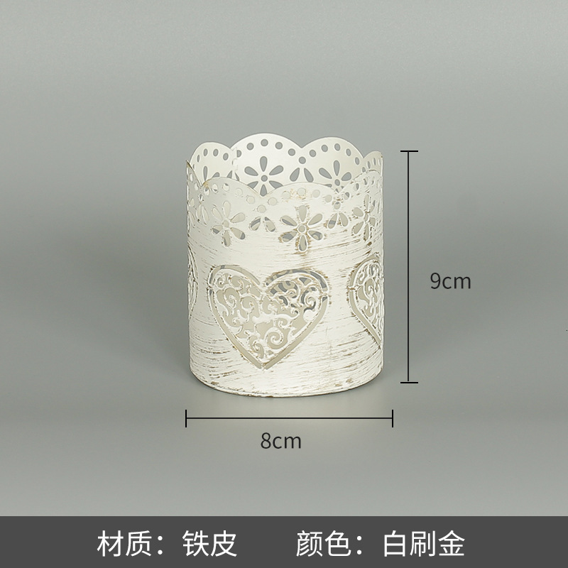 Blanco boda candelabro linterna boda carretera plomo accesorios atmósfera lámpara Marruecos viento lámpara decoración a prueba de viento vela pantalla