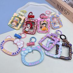 【大サイズ】アクリル手描き猫塗装実色kt猫ミク頭大ランニングリング散珠diy車掛