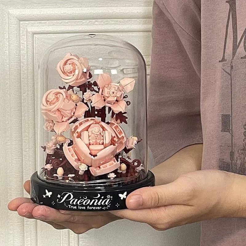 Constructor, brainteaser, handle for mother's day, handmade, bouquet, cherry tree