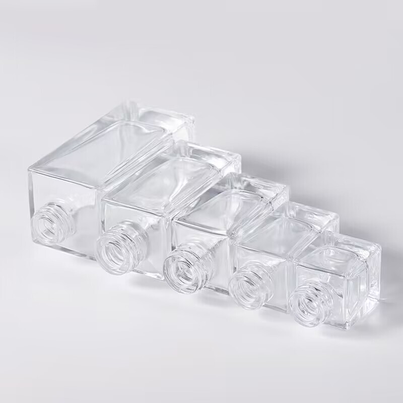 現品5ml 10ml角型透明エッセンスボトル化粧品分注瓶角型スポイトガラス精油分注瓶|undefined