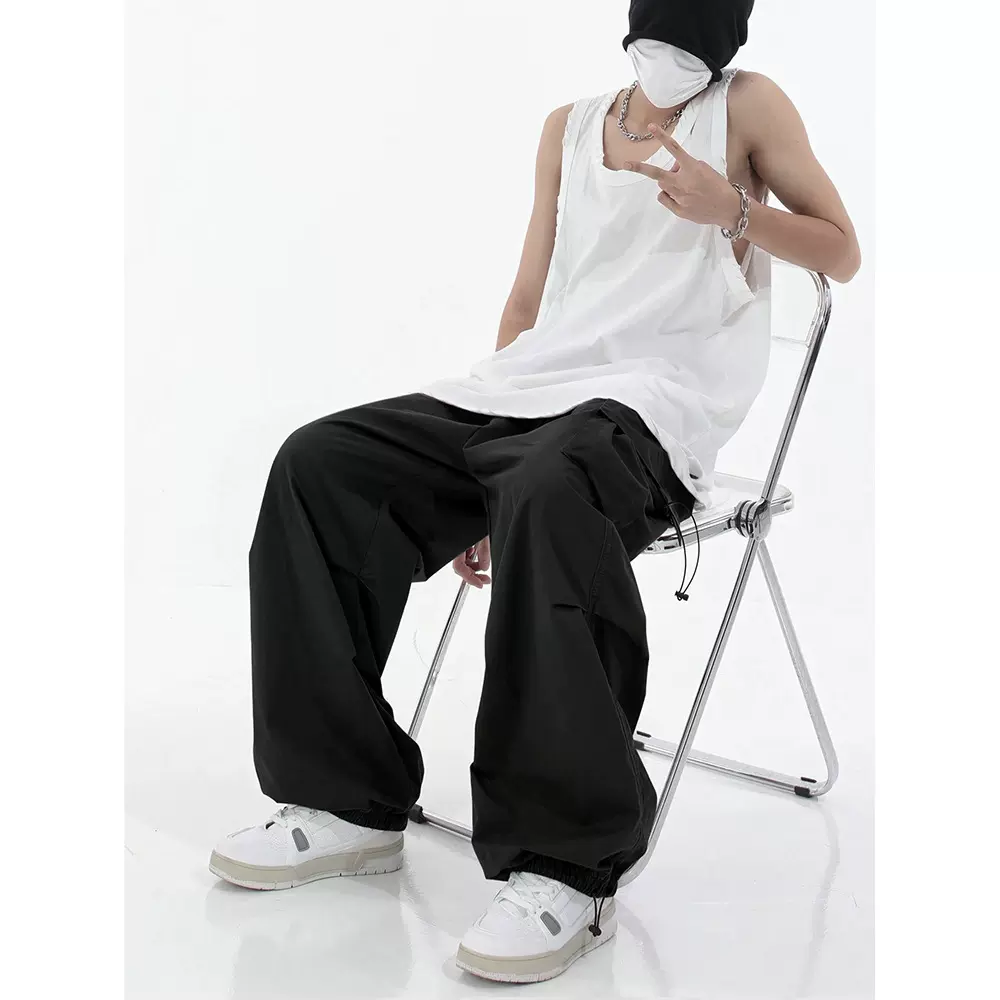 现货一件代发多口袋工装休闲裤男春秋季户外运动宽松直筒长裤子潮