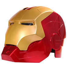 复盟钢铁侠1：1成年青年儿童可动头戴头盔摆件手办眼睛可发光道具
