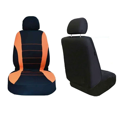 Design, Double-Stitched Fabric Car Seat | Universal seat cover - orange-single-seat-general