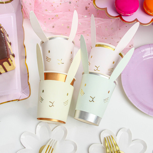 Easter party supplies rabbit paper cups photo prop rabbit party decoration picnic Easter rabbit cups