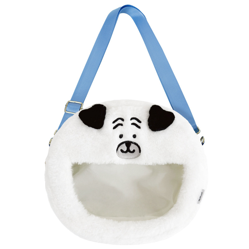 Bolso de dolor cruzado de felpa Pug / Autorización genuina