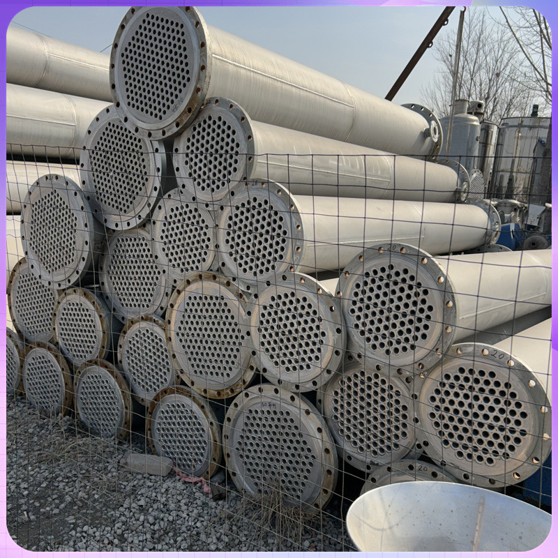 二手150平方钛材不锈钢冷凝器 列管式冷却器 9成新