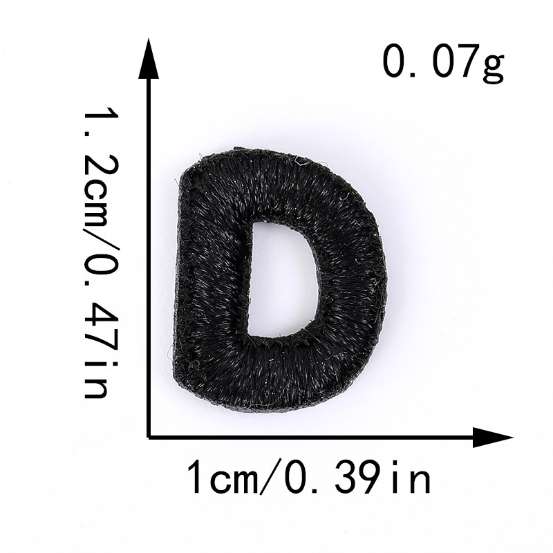 电脑刺绣布贴黑白小数字字母跨境批发DIY服饰补丁装饰贴刺绣辅料|undefined