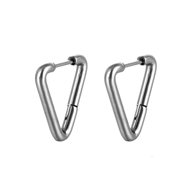 Stainless Steel Material Geometric Pattern Unisex Gender 1 Piece Simple Style Geometric Stainless Steel Earrings