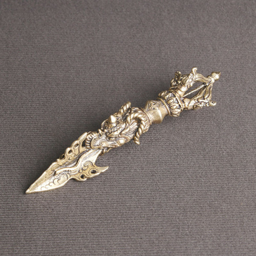 Retro brass faucet, Vajra pestle, desktop ornament, Tibetan religious instrument, magic pestle, handle piece, old copperware wholesale