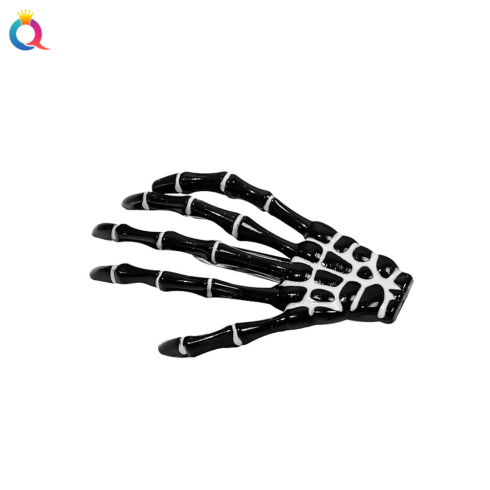 11g Weight Hair Clip Hair Accessories Type 1 Piece Quantity Daily, Festival Occasion Alloy Material Halloween Festival Ghost Hand Pattern Women's Gender Hip-Hop Style Halloween Hip-Hop Women's Ghost Hand Alloy Hair Clip 2