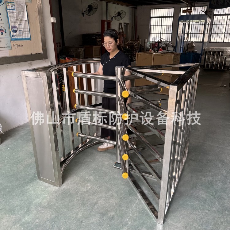 不锈钢栅栏旋转闸机 景区入口梳状单向通道高铁站单向半高矩形门
