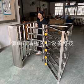 不锈钢栅栏旋转闸机 景区入口梳状单向通道高铁站单向半高矩形门