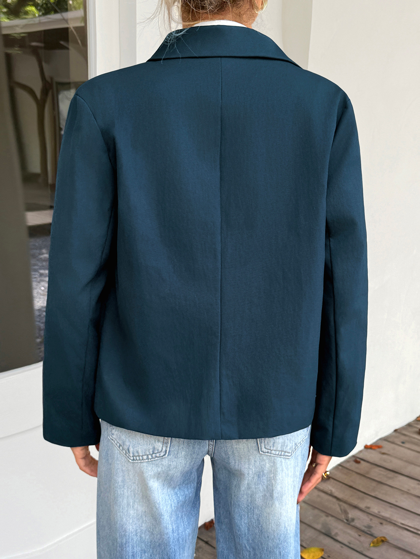 Elegant Women's Blazer Jacket For Autumn Winter Lightweight Coat_voghion.com